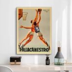 poster vintage di basket