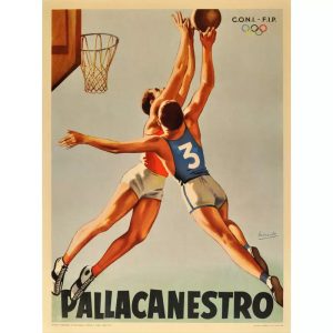 poster vintage di basket