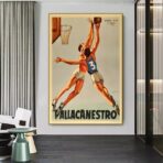 poster vintage di basket