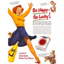 poster be happy go lucky vintage 2