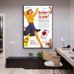 poster be happy go lucky vintage 2