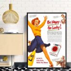 poster be happy go lucky vintage 2