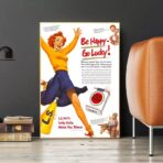 poster be happy go lucky vintage 2