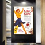 poster be happy go lucky vintage 2