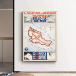 poster vintage della bellissima isola
