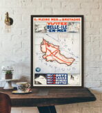 poster vintage della bellissima isola