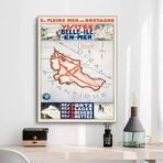 poster vintage della bellissima isola