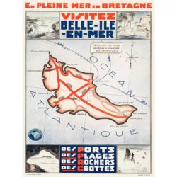poster vintage della bellissima isola
