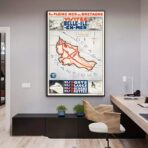 poster vintage della bellissima isola