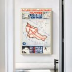 poster vintage della bellissima isola