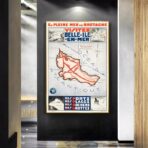 poster vintage della bellissima isola