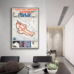 poster vintage della bellissima isola