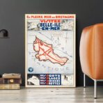 poster vintage della bellissima isola
