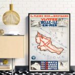 poster vintage della bellissima isola