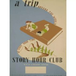 poster biblioteca vintage