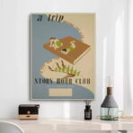 poster biblioteca vintage