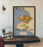 poster biblioteca vintage