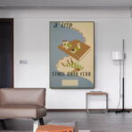 poster biblioteca vintage
