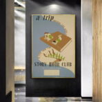poster biblioteca vintage