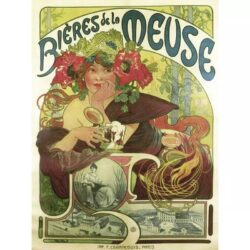 poster della birra vintage della mosa
