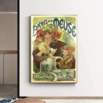 poster della birra vintage della mosa