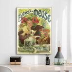 poster della birra vintage della mosa