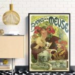 poster della birra vintage della mosa