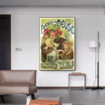poster della birra vintage della mosa