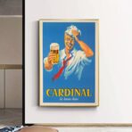 manifesto vintage della birra francese