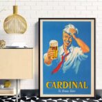 manifesto vintage della birra francese