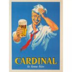 manifesto vintage della birra francese
