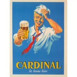 manifesto vintage della birra francese