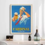 manifesto vintage della birra francese