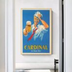 manifesto vintage della birra francese