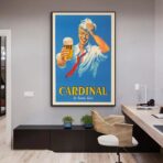 manifesto vintage della birra francese