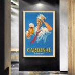 manifesto vintage della birra francese