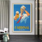 manifesto vintage della birra francese
