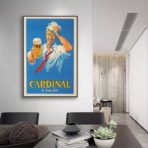 manifesto vintage della birra francese