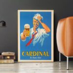 manifesto vintage della birra francese