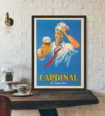 manifesto vintage della birra francese