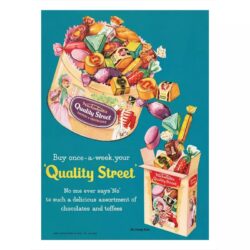 poster di caramelle vintage