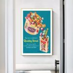 poster di caramelle vintage
