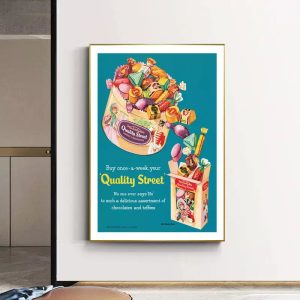 poster di caramelle vintage