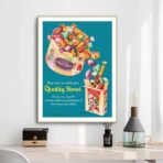poster di caramelle vintage