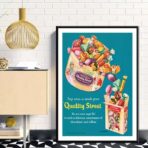 poster di caramelle vintage