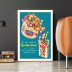 poster di caramelle vintage