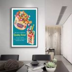 poster di caramelle vintage