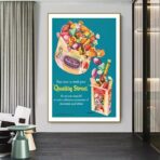 poster di caramelle vintage