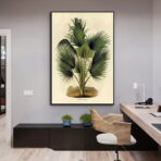 palma poster botanico vintage