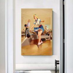 poster vintage di bowling